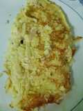 Omelette de papa cruda y queso