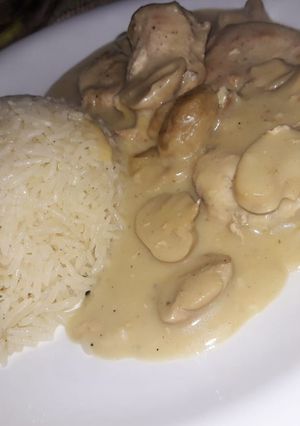 صورة لوصفة دجاج بكريمة الفطر