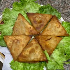 A picture of Vegetable Samosas.