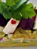 Causa de papa amarilla rellena de atún a lo Carmelita