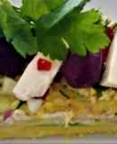 Causa de papa amarilla rellena de atún a lo Carmelita