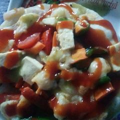 A picture of Paneer pizza.