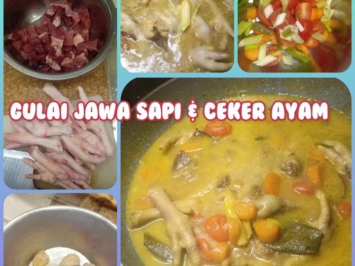 Langkah Mudah untuk Menyiapkan Resep Gulai Jawa sapi &amp;amp; ceker yang Lezat