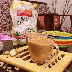 A picture of Ginger and cardamom tea.