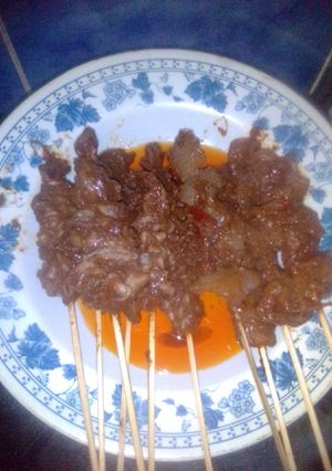 Foto resep Sate usus & kikil bumbu kacang