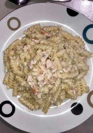 Une photo de Pâtes saumon boursin