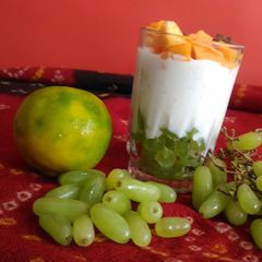 Tri color fruit cream A picture of Tri color fruit cream.