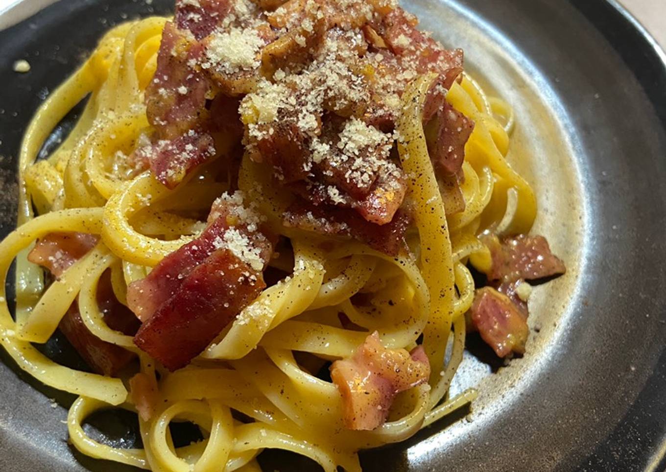 (Almost Real) Fettuccini Carbonara