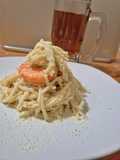 Spaghetti con camarones