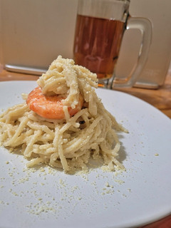 Una foto de Spaghetti con camarones