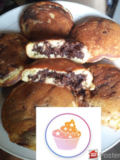 A picture of Chocolate stuffed pancake.