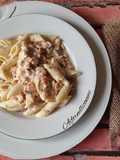 Pasta with Shrimp, Smoked Salmon, and Cream Cheese