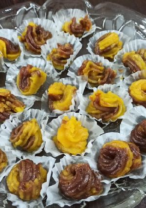 عکسی از دستور حلوا ی دورنگ