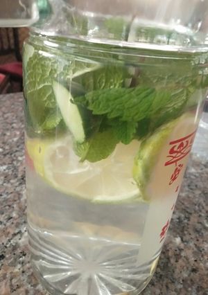 A picture of Flat tummy water #theme challenge.