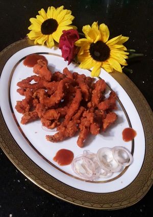 ক্রিস্পি ফ্রায়েড চিকেন স্টিক। রেসিপির প্রধান ছবি
