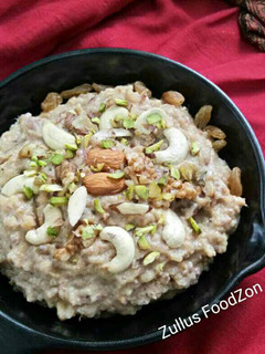 A picture of Microwave instant Dates kheer.