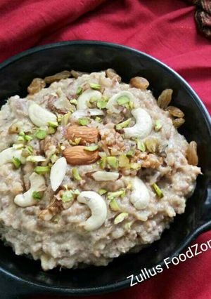 A picture of Microwave instant Dates kheer.
