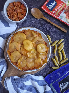 Foto resep Pasta Kentang Panggang Tempe Bolognese