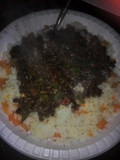 A picture of Rice with Western beans.