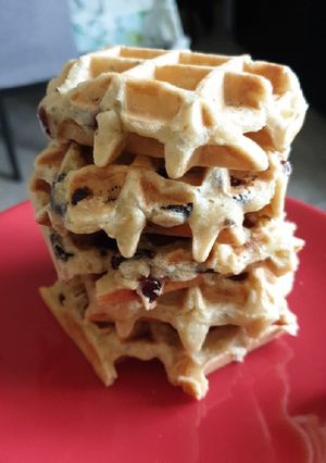 Une photo de Gaufres aux cramberries ss gluten/ ss MG