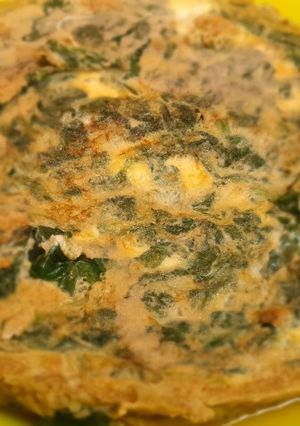 Una foto de Tortilla de espinacas y mozzarella