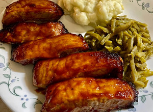 A picture of Air Fryer BBQ Pork Boneless Ribs.
