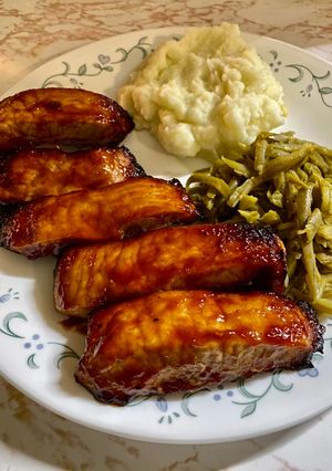 A picture of Air Fryer BBQ Pork Boneless Ribs.