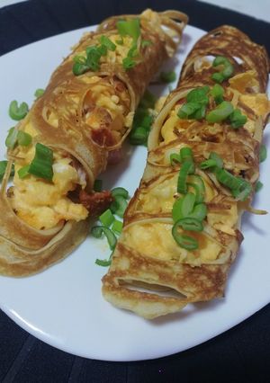 Rácsos rántotta rolád recept fotója