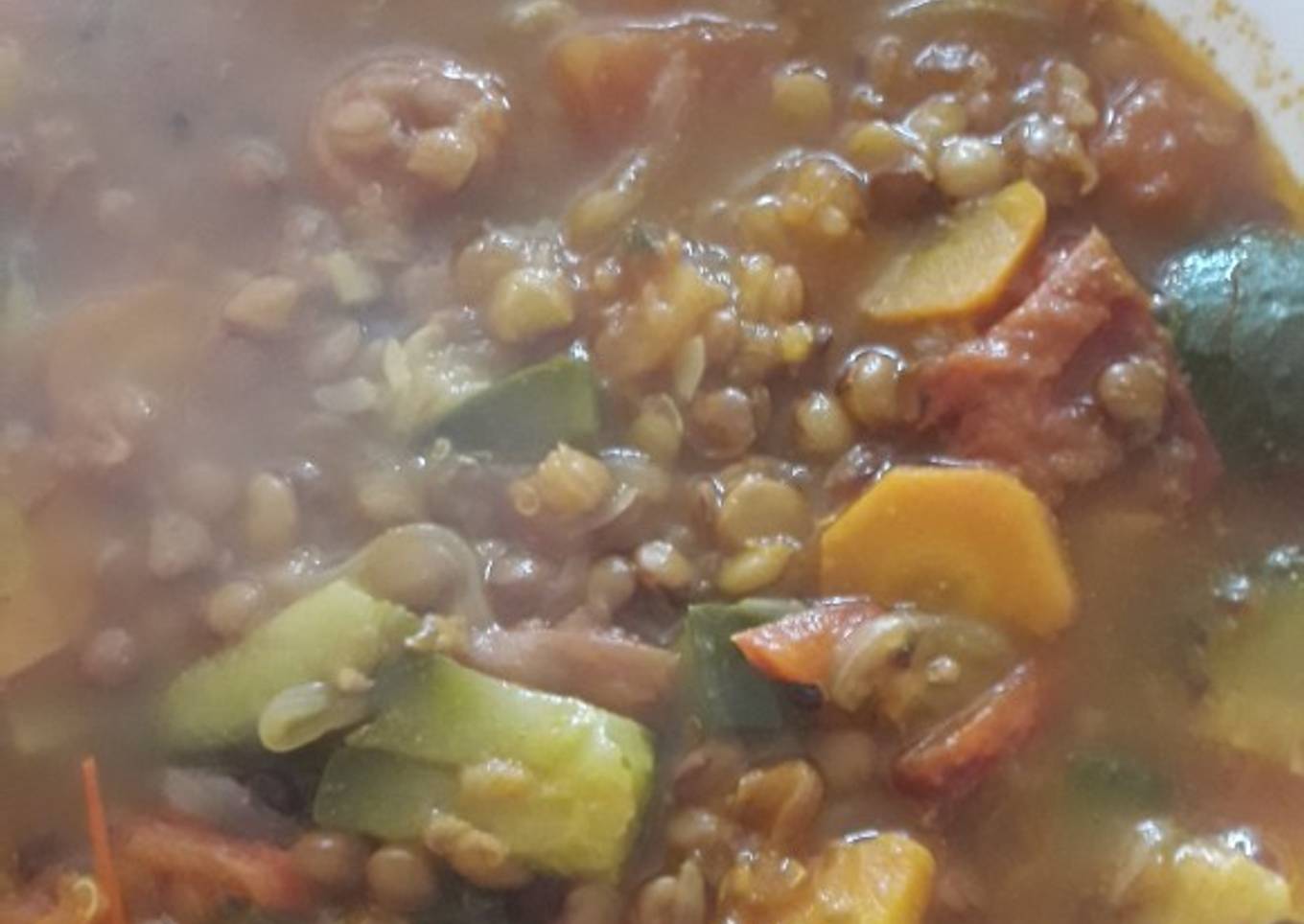 Cazuelita de lentejas y verduras