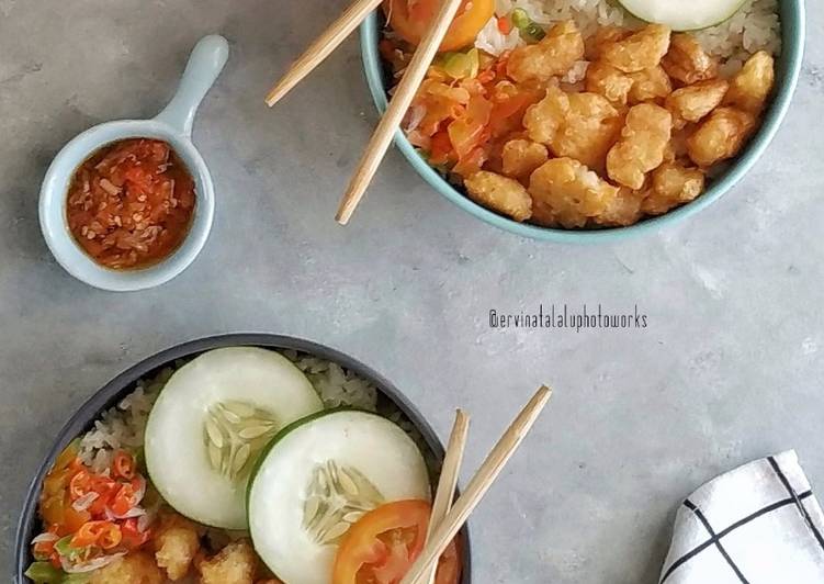Resep Tuna Crispy Sambal Dabu-Dabu Rice Bowl, Bisa Manjain Lidah
