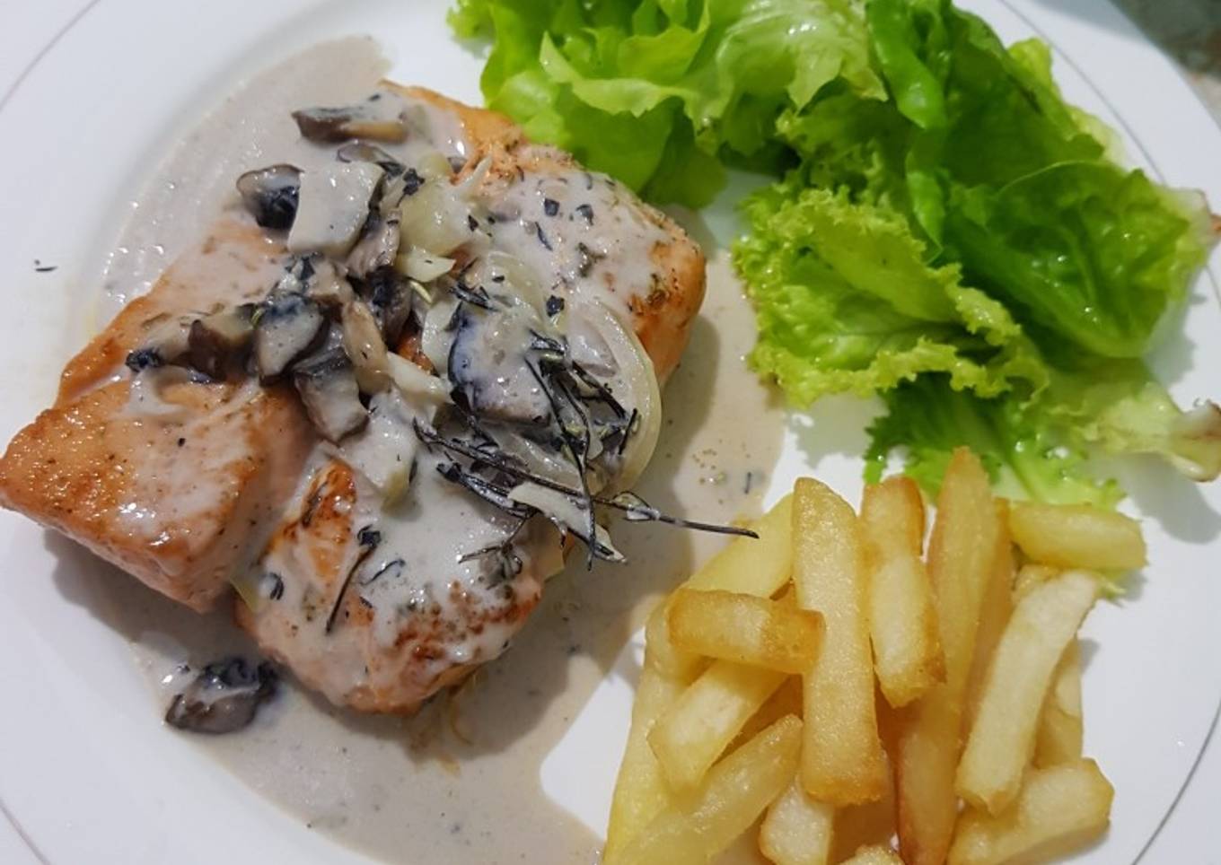 Salmon Steak Saos Jamur si Suami