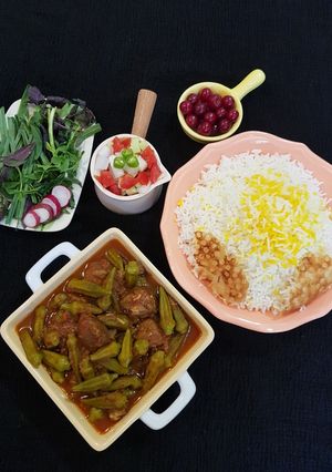 عکسی از دستور خورش بامیه