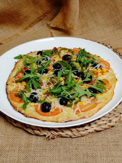 Una foto de Pizza de coliflor