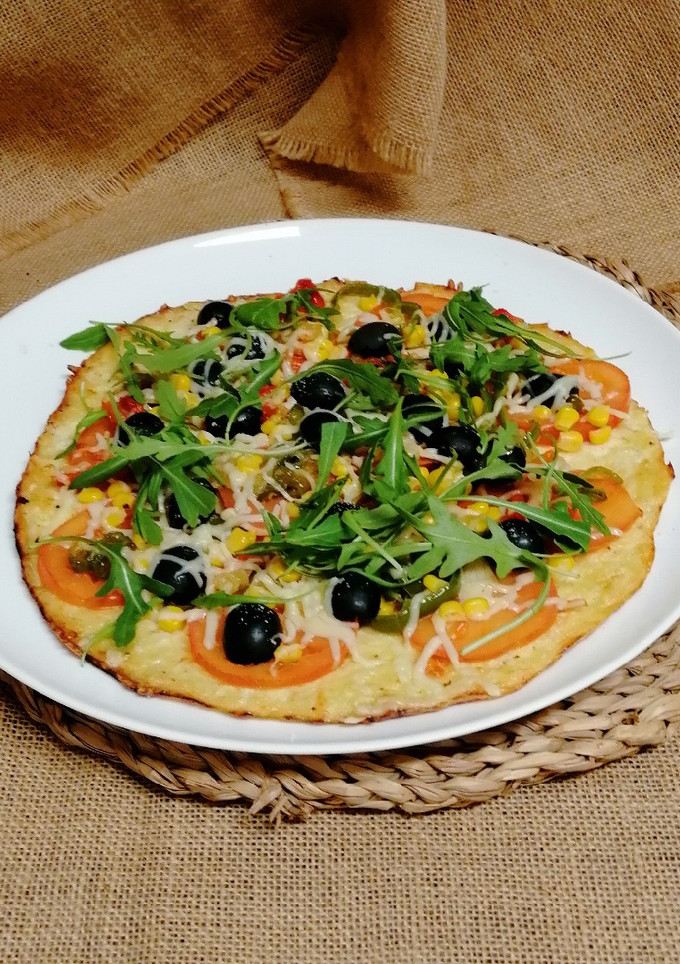 Una foto de Pizza de coliflor