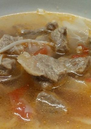 Hình của món Măng chua nấu canh thịt bò.