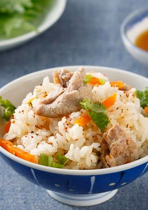 紫蘇葉牛肉炊飯 的食譜成品照片