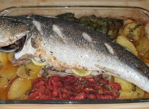 Una foto de Corvina al horno