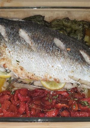 Una foto de Corvina al horno