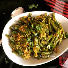 A picture of Shorshe Beans (French Beans in Mustard Sauce).