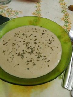 Una foto de Crema de berenjena