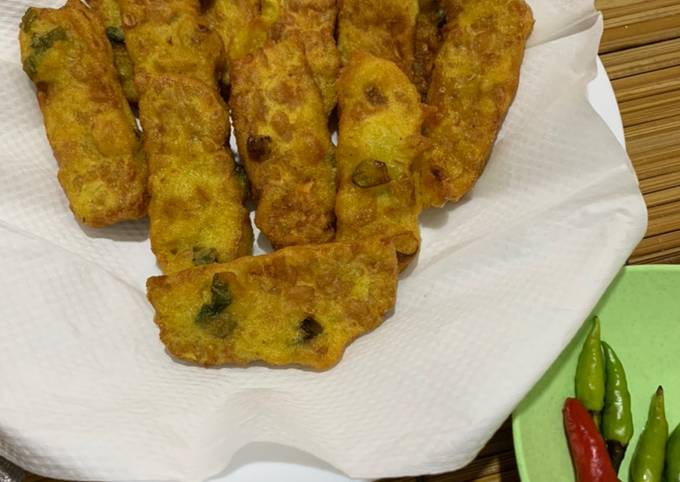 Tempe tepung goreng simple (mendoan kw)