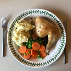 Chicken Leg with Caper Mash A picture of Chicken Leg with Caper Mash.