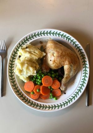 A picture of Chicken Leg with Caper Mash.