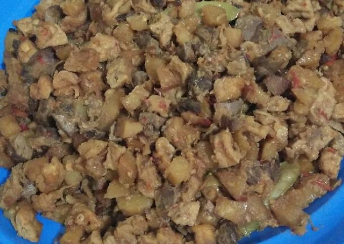 Sambel Goreng Ati Ampela, Kentang, dan Tahu