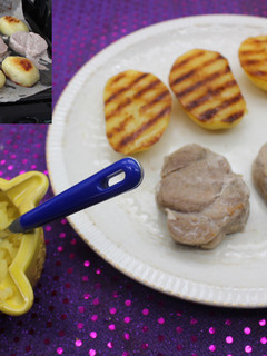 Una foto de Medallones de solomillo con patatas al grill doble