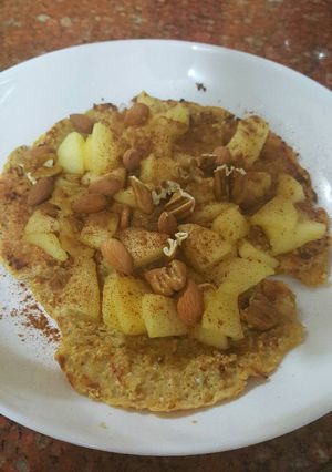 Una foto de Panqueque saludable manzana y canela