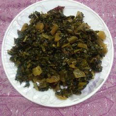 A picture of Mooli ki bhujiya.