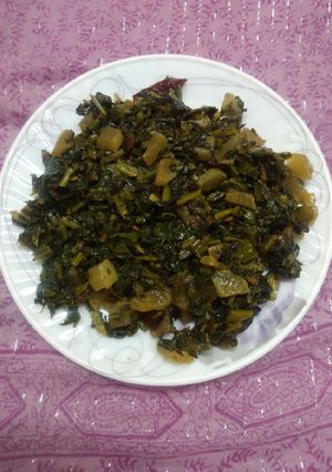 A picture of Mooli ki bhujiya.