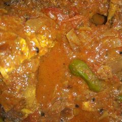 A picture of Bhetki fish curry.