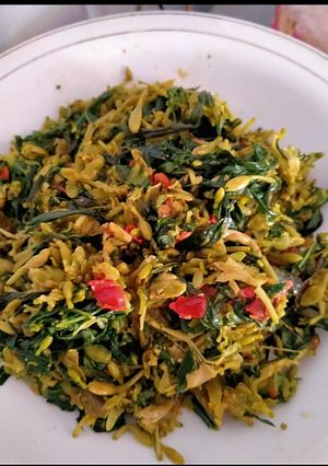Foto resep Tumis bunga pepaya pedas terasi